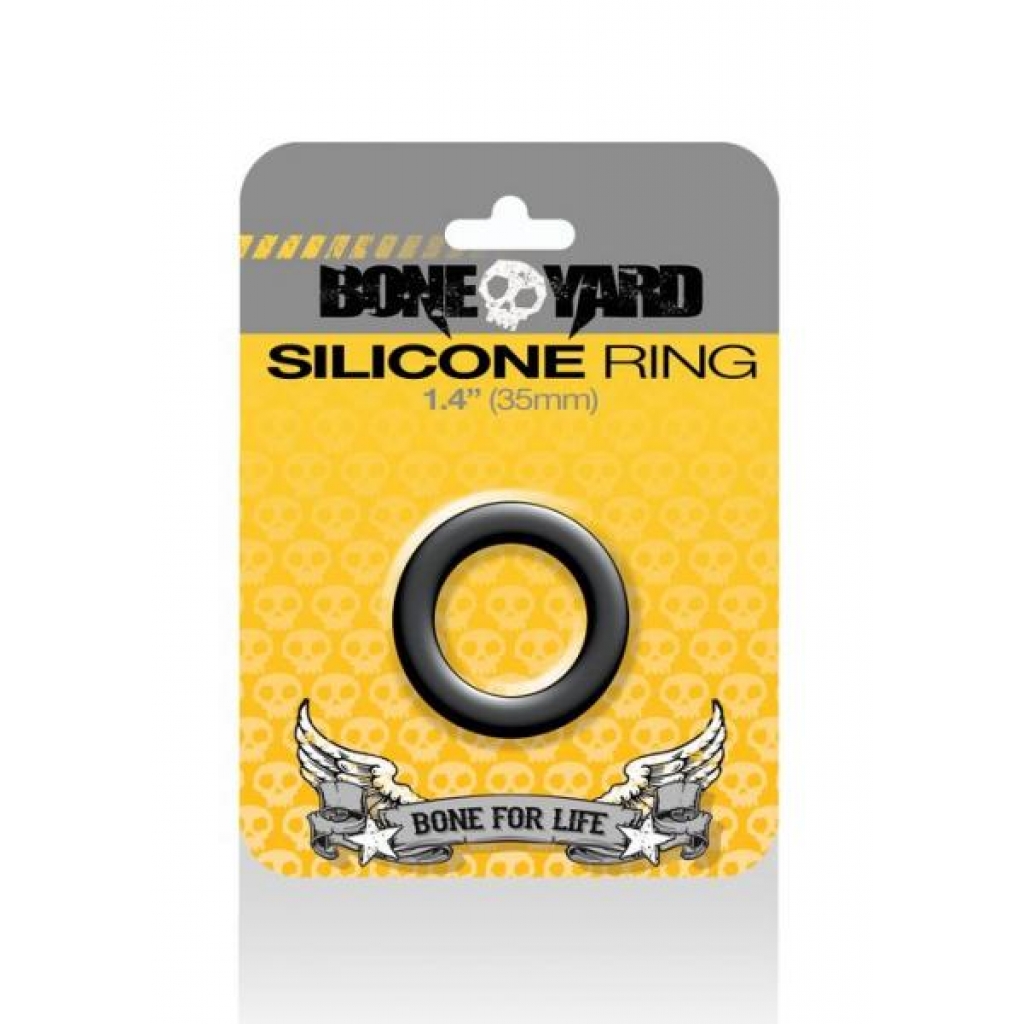 Boneyard Silicone Ring 1.4 inches Black - Classic Penis Rings