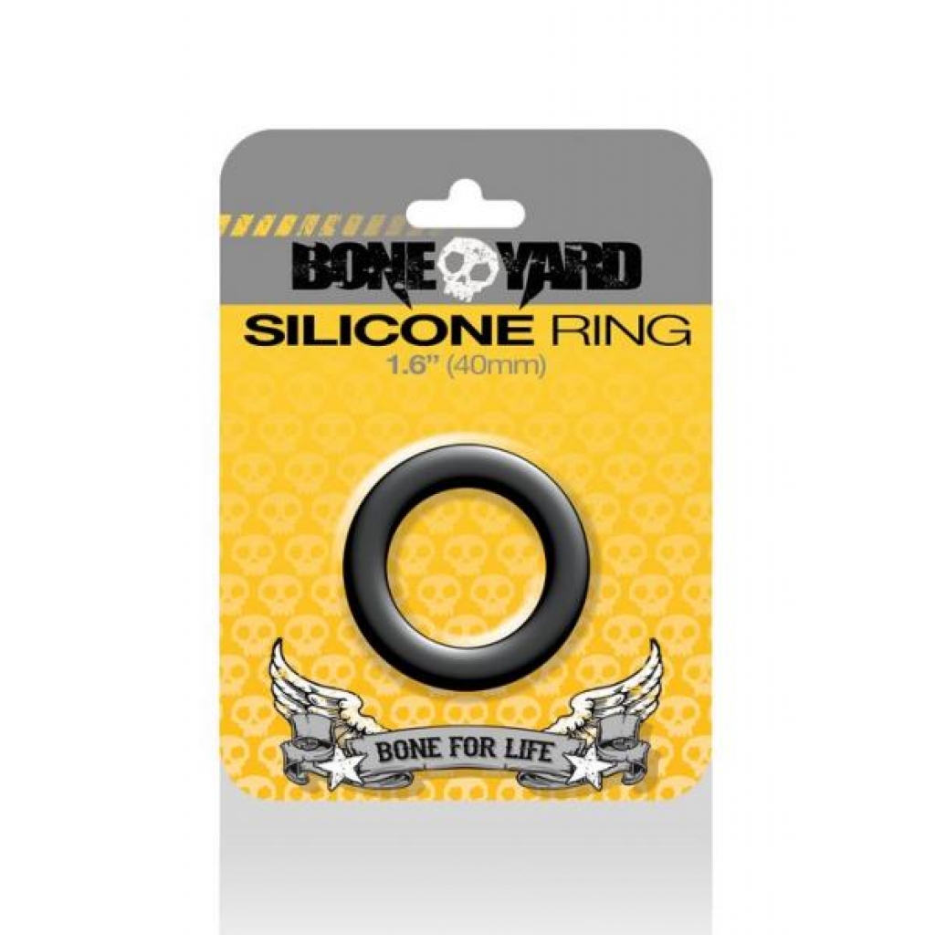 Boneyard Silicone Ring 1.6 inches Black - Classic Penis Rings