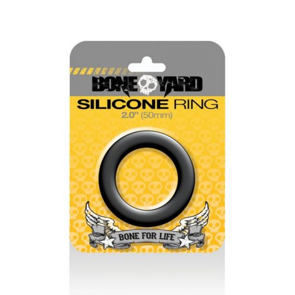 Boneyard Silicone Ring 2 inches Black - Classic Penis Rings