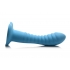 Simply Sweet Ribbed Silicone Dildo Blue - Realistic Dildos & Dongs