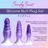 Simply Sweet Silicone Butt Plug Set Purple - Anal Plugs
