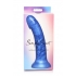 Simply Sweet 7 In Metallic Silicone Dildo Blue - Realistic Dildos & Dongs