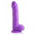 Lollicock 7in Silicone Dong W/ Balls Grape - Realistic Dildos & Dongs