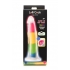 Lollicock 7in Glow In The Dark Rainbow Silicone Dildo - Realistic Dildos & Dongs
