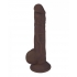 Fleshstixxx 9in Silicone Dildo W/ Balls Chocolate - Harness & Dong Sets