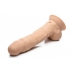 Fleshstixxx 8in Vibrating Dildo W/ Balls Medium - Realistic