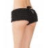 Ruffle Shorts with Back Bow - Black