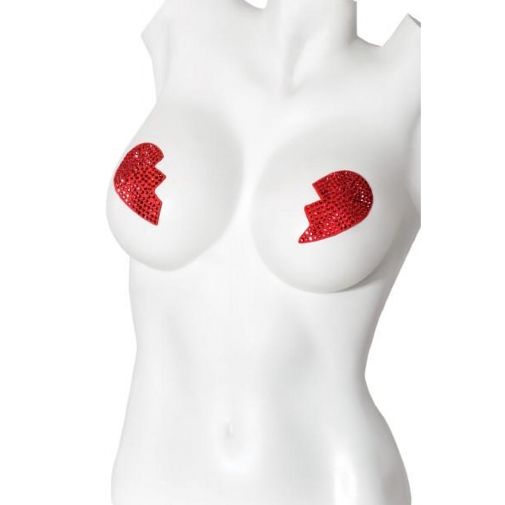 Broken Hearts Pasties - Red