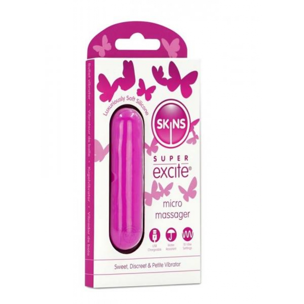 Skins Super Excite Pink Bullet Rechargeable - Bullet Vibrators