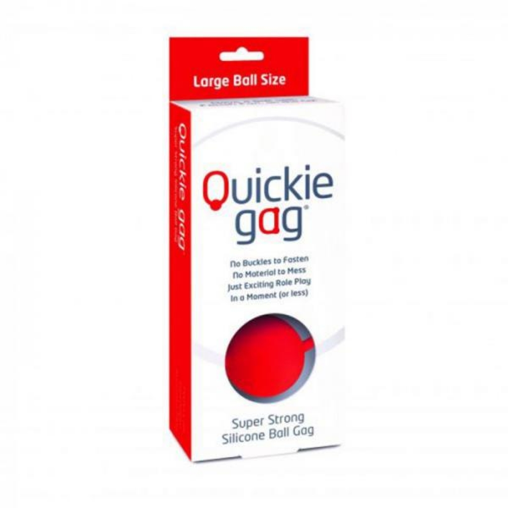 Quickie Ball Gag Red Large - Ball Gags