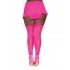 Fishnet Thigh High W/ Back Seam Hot Pink Q/s - Bodystockings, Pantyhose & Garters