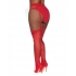 Pantyhose W/ Garters Red Q/s - Bodystockings, Pantyhose & Garters