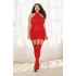 Sheer Garter Dress Red Q/s - Dresses