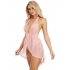 Skirted Teddy Diamond Pink Champagne O/S - Teddies