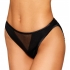 Heart Back Panty W/ Fringe Black Large - Babydolls & Slips