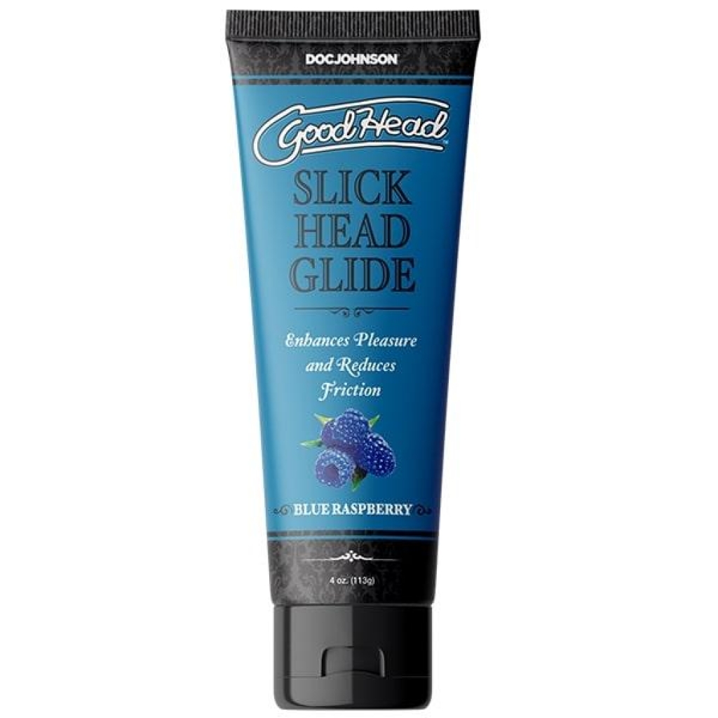 Goodhead Slick Head Glide 4 Oz Blue Raspberry - Oral Sex