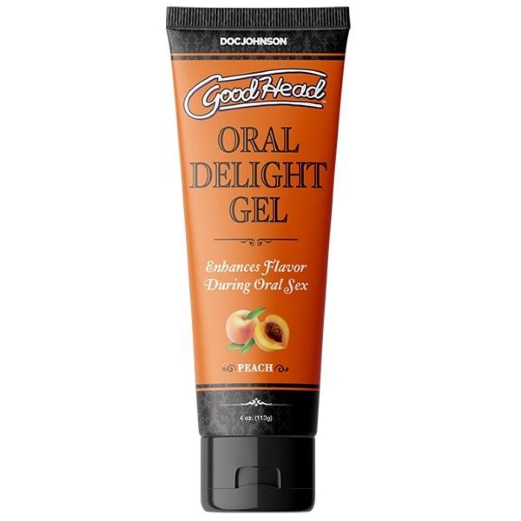 Goodhead Oral Delight Gel 4 Oz Peach (bulk) - Oral Sex
