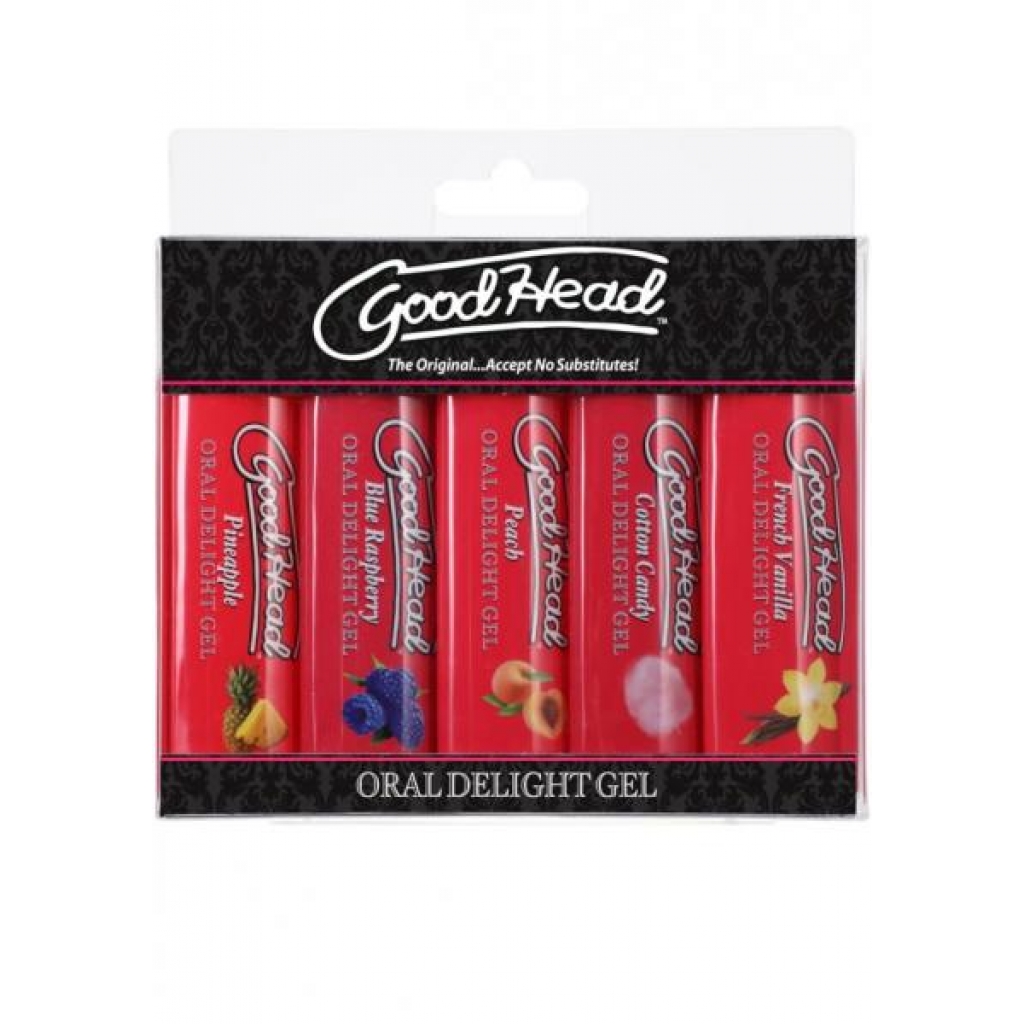 Goodhead Oral Delight Gel 5 Pk Assorted Flavors - Oral Sex