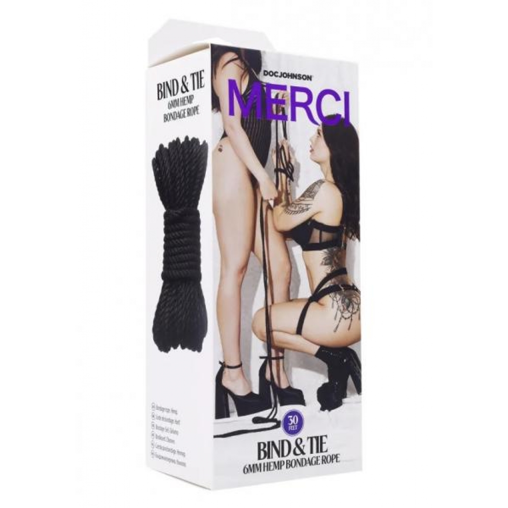 Merci Bind & Tie 30ft Blck - Rope, Tape & Ties