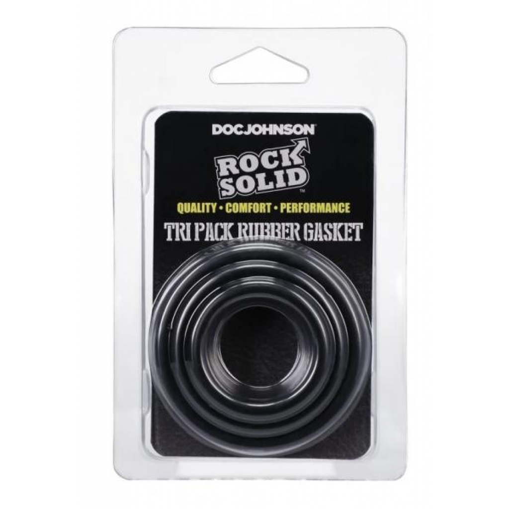 Rock Solid Tri-pack Rubber Gasket - Cock Ring Trios