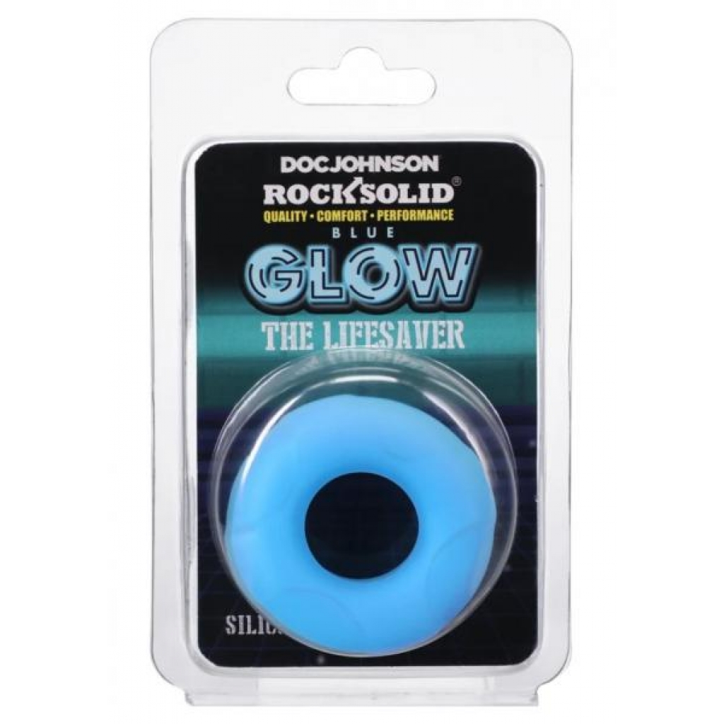 Rock Solid Lifesaver Blue Glow - Classic Penis Rings