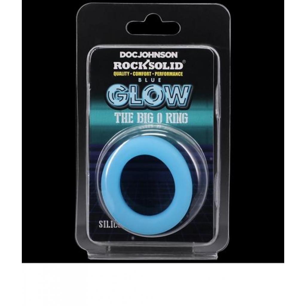 Rock Solid Big O Ring Blue Glow - Classic Penis Rings