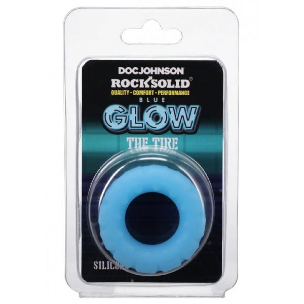Rock Solid Tire Blue Glow - Classic Penis Rings