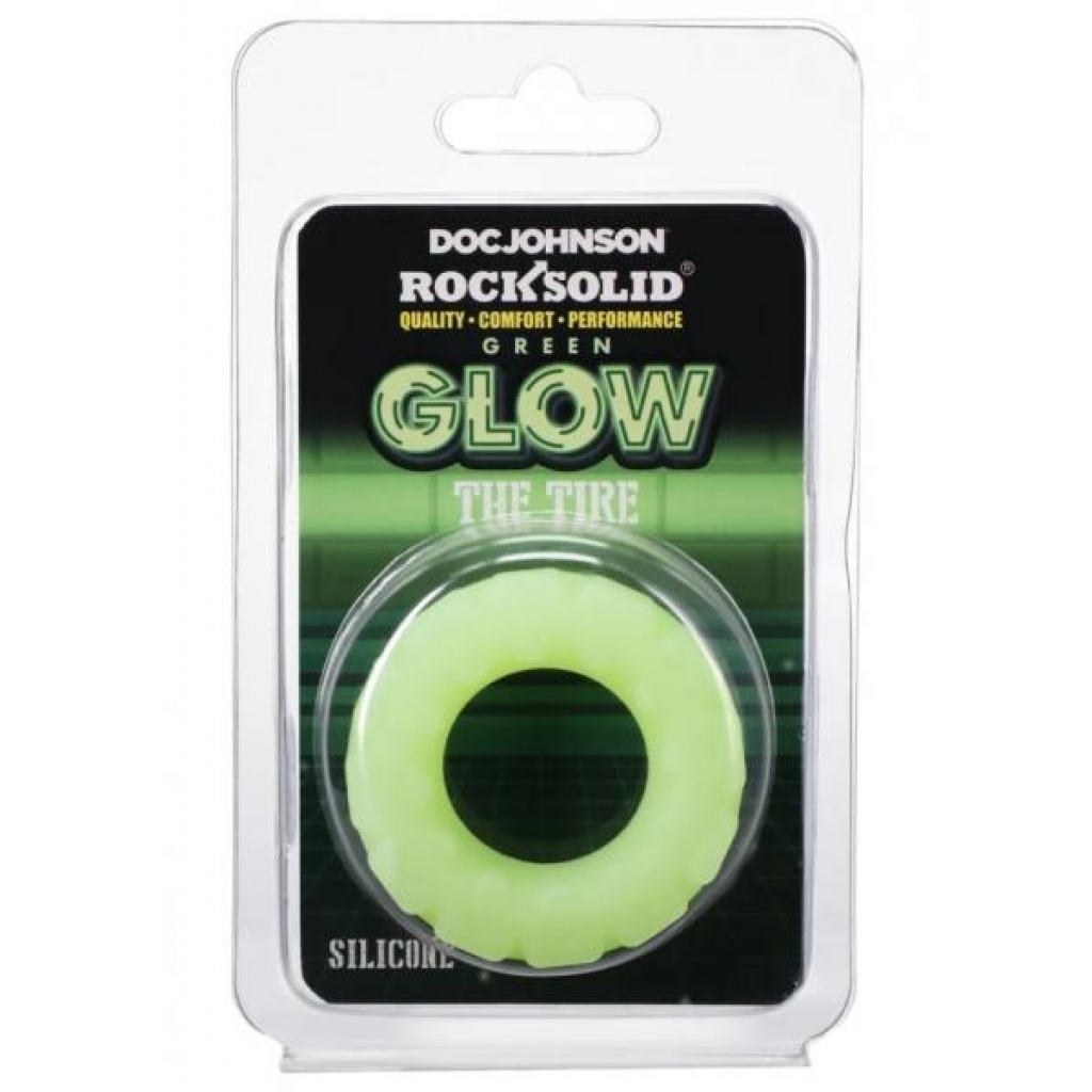 Rock Solid Tire Green Glow - Classic Penis Rings