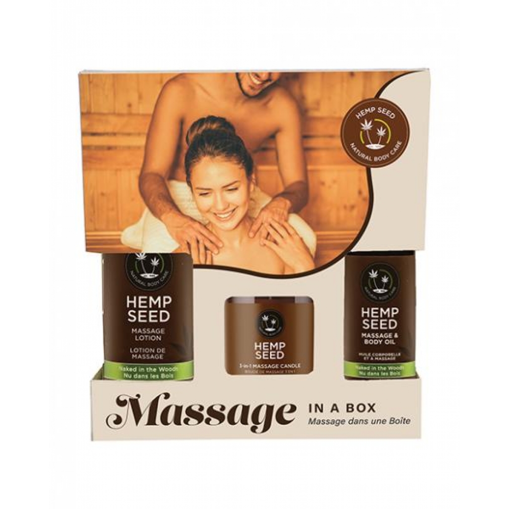 Naked In The Woods Massage In A Box Gift Set - Sensual Massage Oils & Lotions