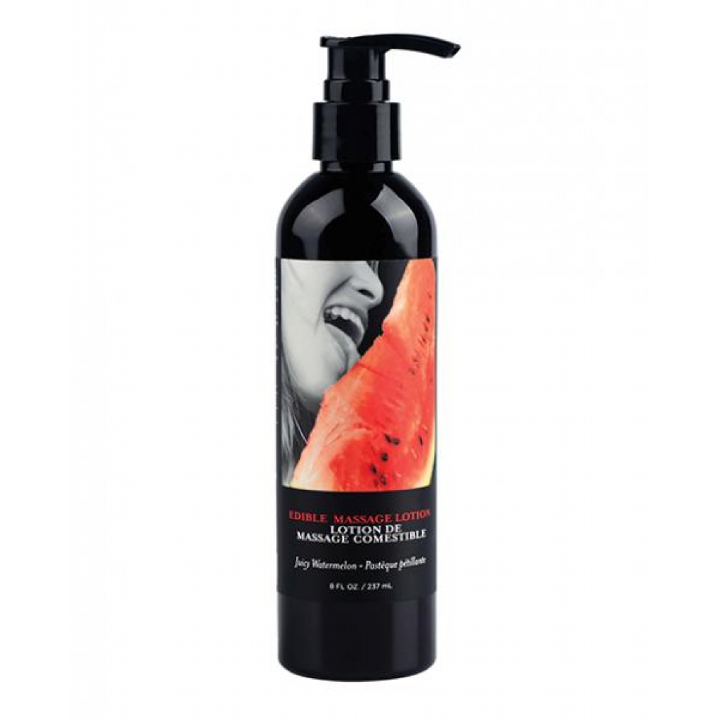 Edible Massage Lotion Watermelon 8oz - Sensual Massage Oils & Lotions
