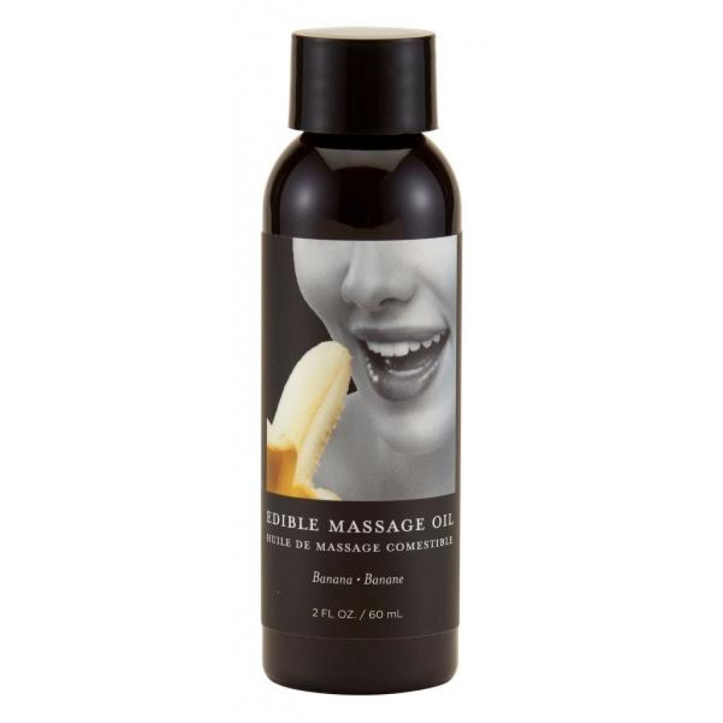 Earthly Body Edible Massage Oil Banana 2oz - Lickable Body