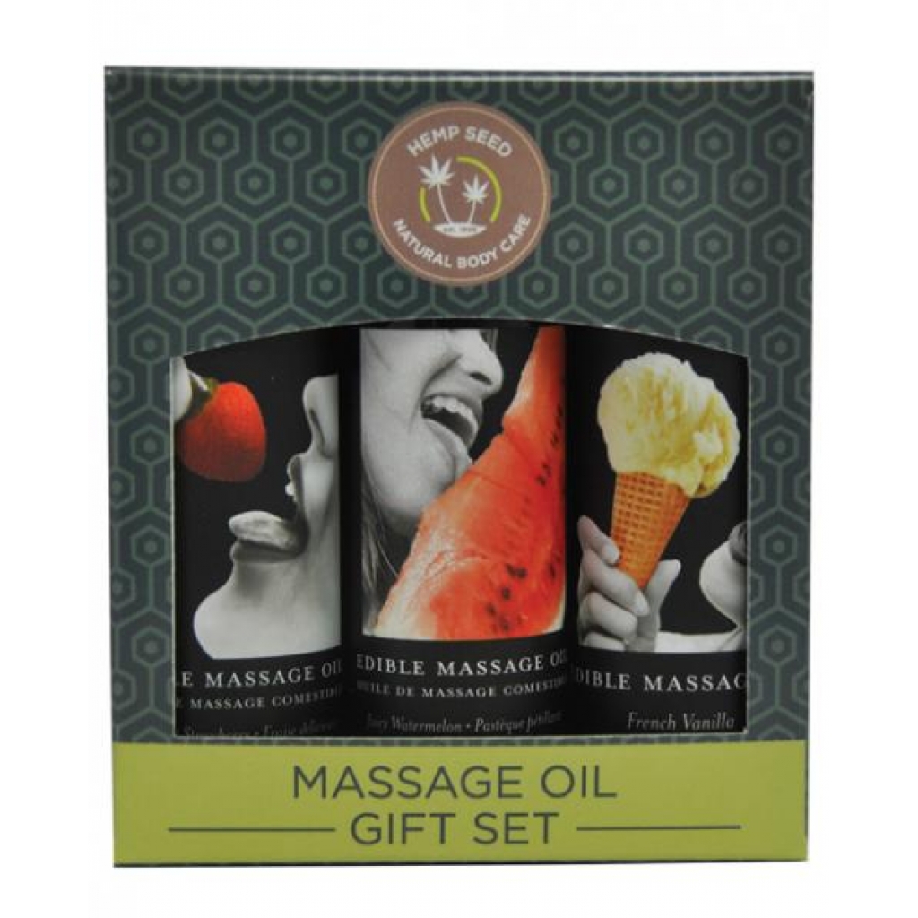 Edible Oil Massage Gift Set - 3 Bottles