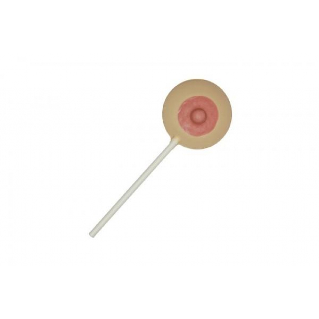 Small Single Boob Butterscotch Lollipop - Adult Candy and Erotic Foods