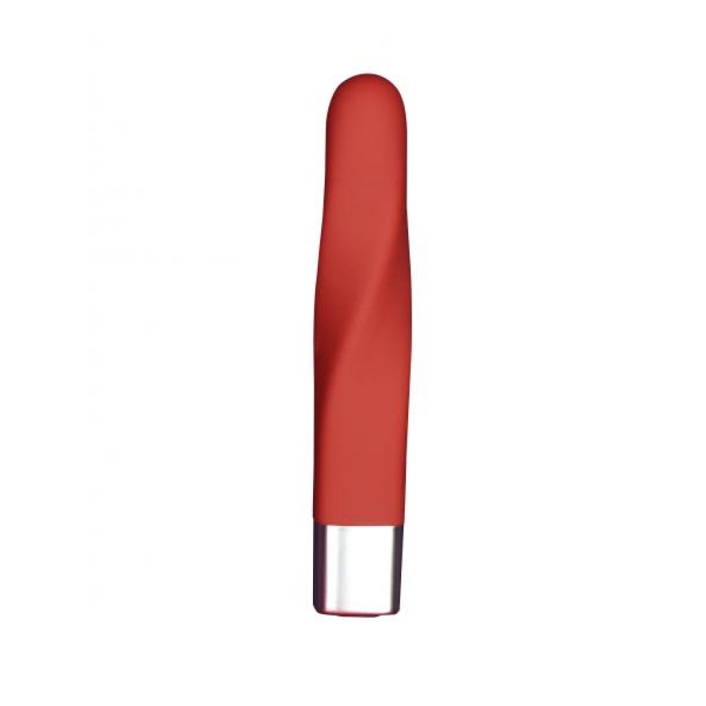 Edonista Layla Twist Bullet Silicone Vibrator - Red