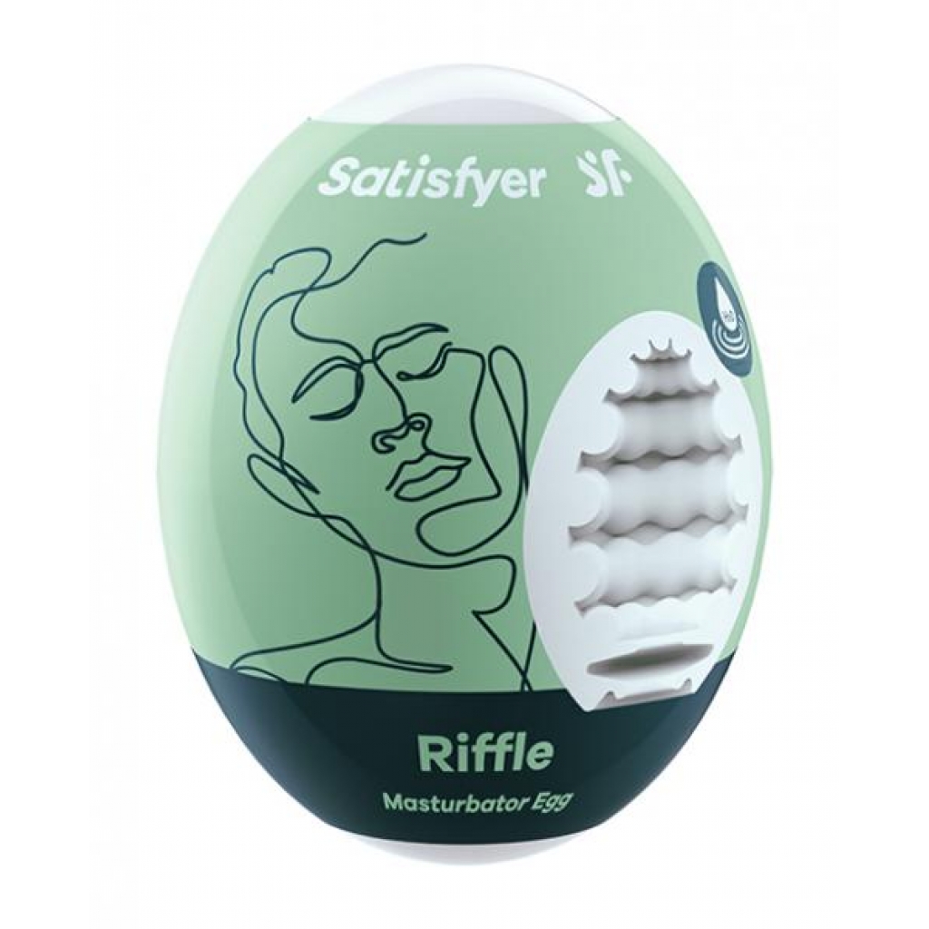 Satisfyer Riffle Masturbator Egg Light Green (net) - Pocket Pussies