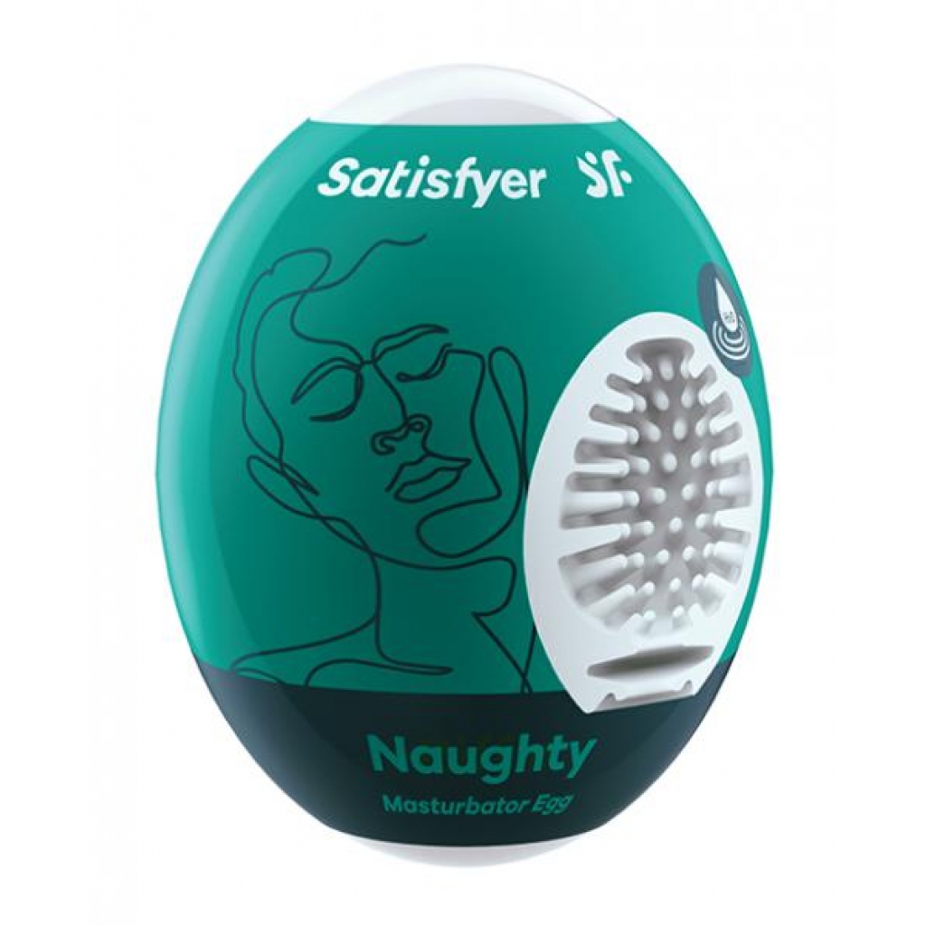 Satisfyer Naughty Masturbator Egg Dark Green (net) - Pocket Pussies