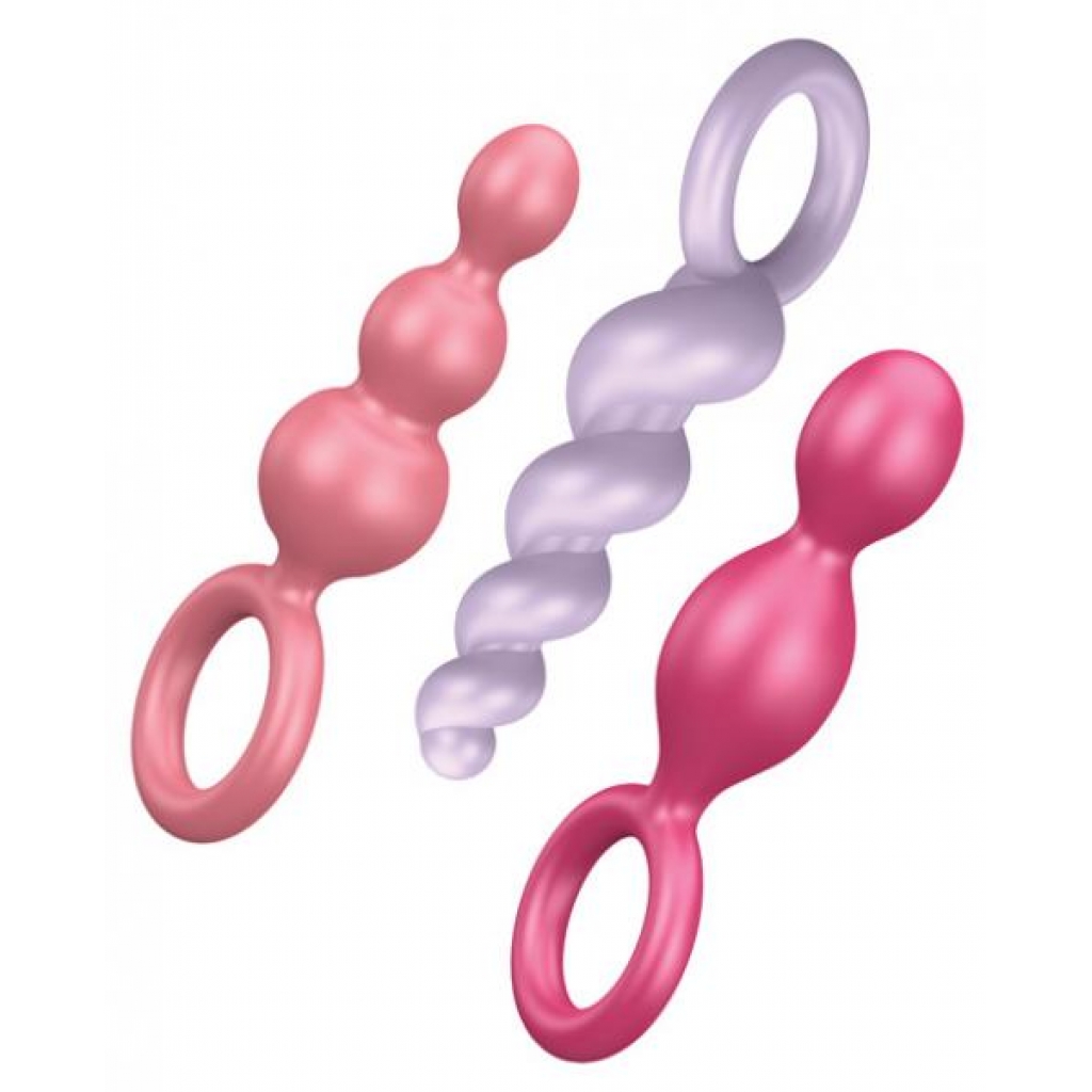 Satisfyer Plugs 3 Set Assorted Color Butt Plugs - Anal Trainer Kits