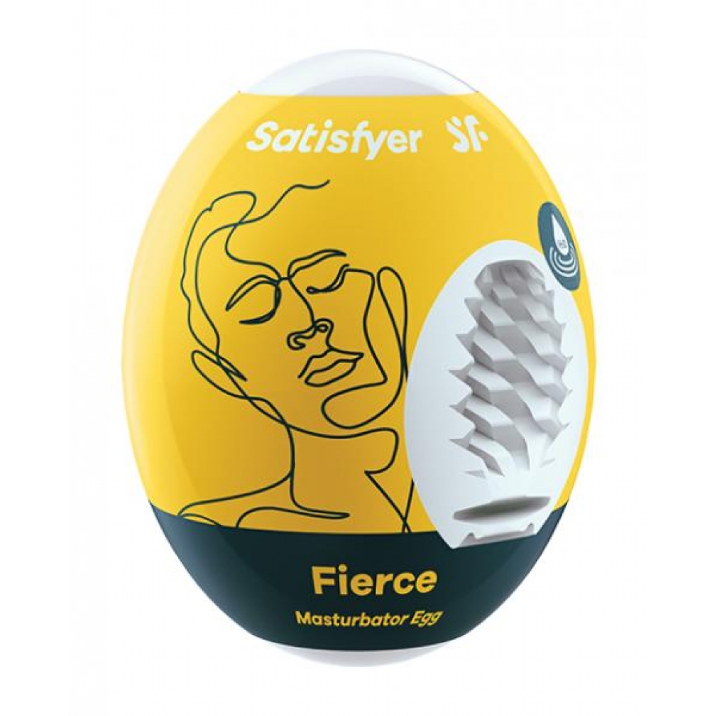 Satisfyer Fierce Masturbator Egg Yellow (net) - Pocket Pussies