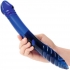 Glas 11in Double-sided Glass Dildo W/ Handle Grip - Double Dildos