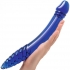 Glas 11in Double-sided Glass Dildo W/ Handle Grip - Double Dildos