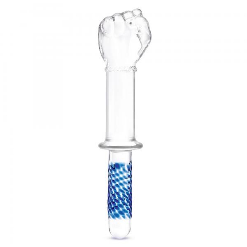 Glas 11in Glass Fist Double Ended W/ Handle Grip - Double Dildos