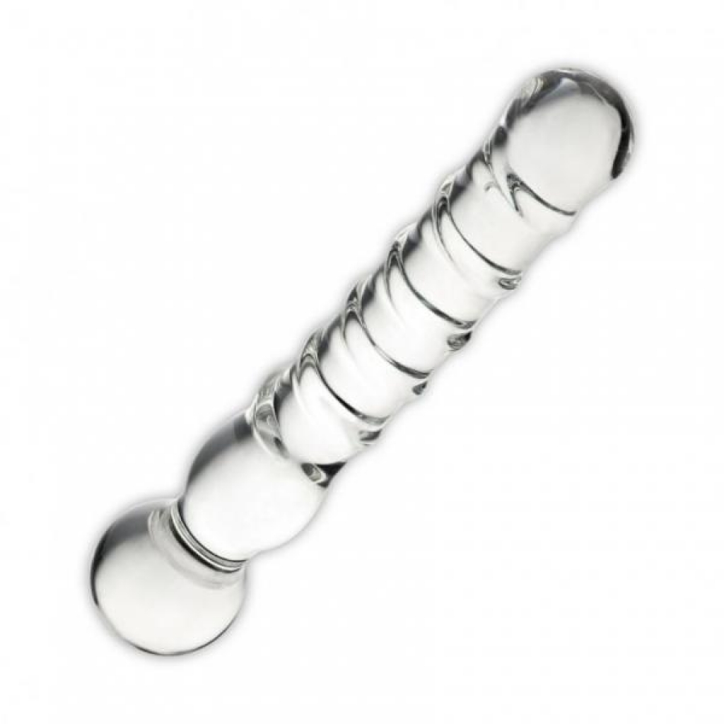 Joystick Glass Dildo Wand Anal & G-Spot Clear - G-Spot Dildos