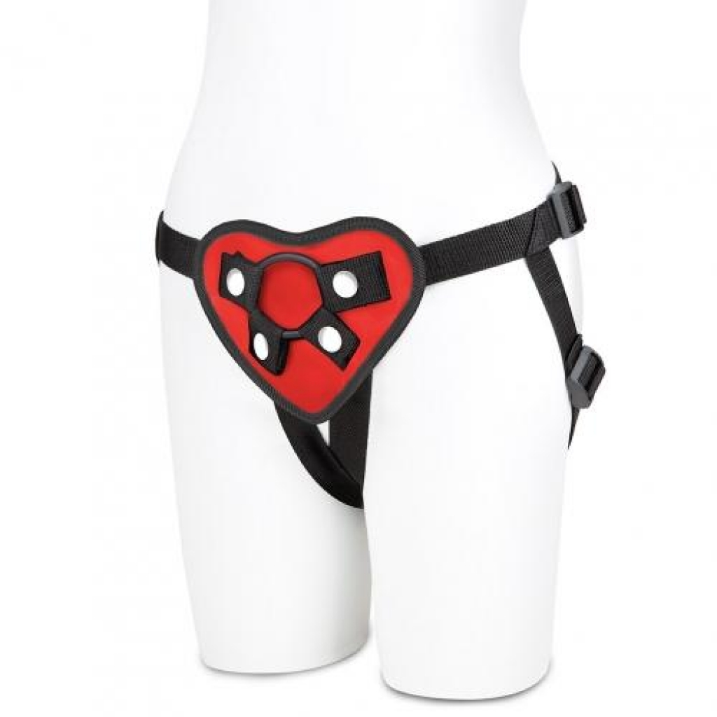 Lux Fetish Red Heart Strap On Harness - Harnesses