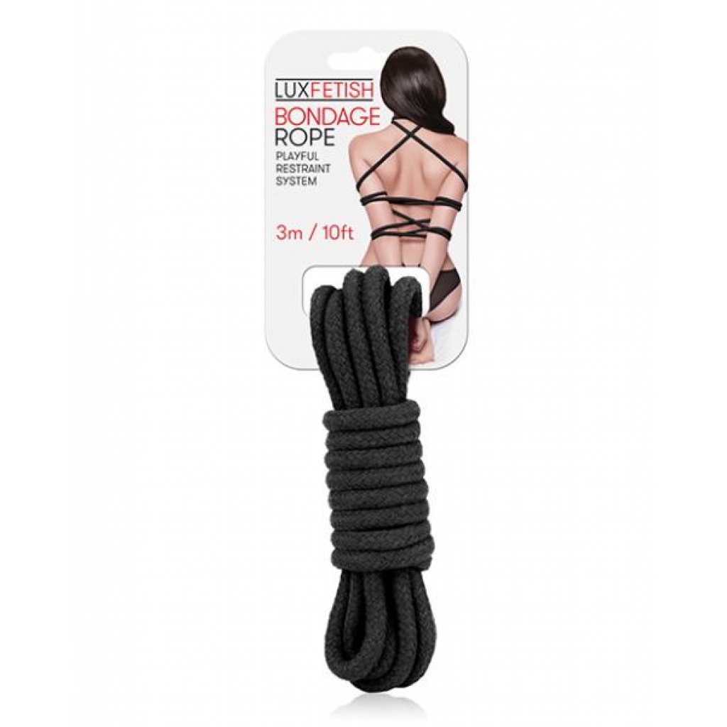 Lux Fetish Bondage Rope 3m Black - Rope, Tape & Ties