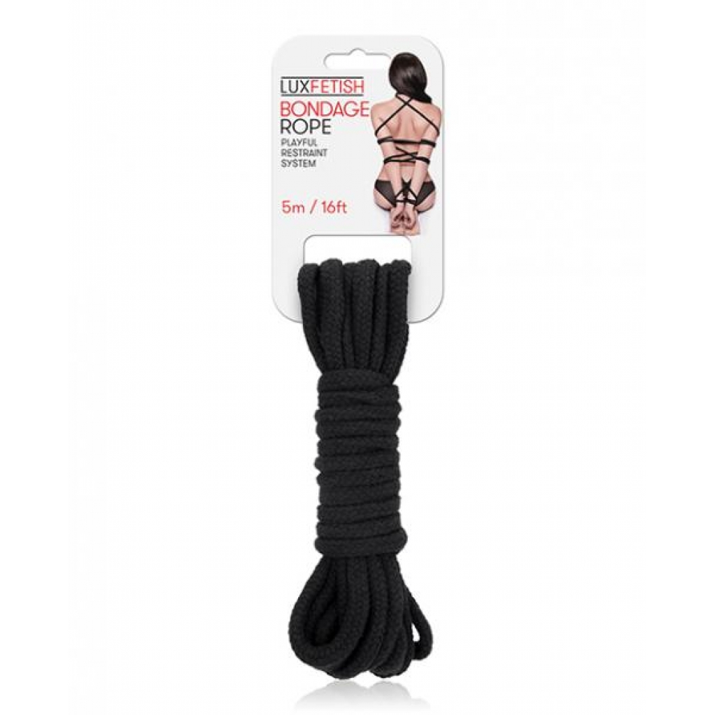 Lux Fetish Bondage Rope 5m Black - Rope, Tape & Ties