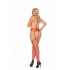 Fence Net Garter Belt W/ Matching Stockings Red Queen - Bodystockings, Pantyhose & Garters