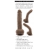 10 In Poseable Flexskin True Feel Dark - Realistic Dildos & Dongs