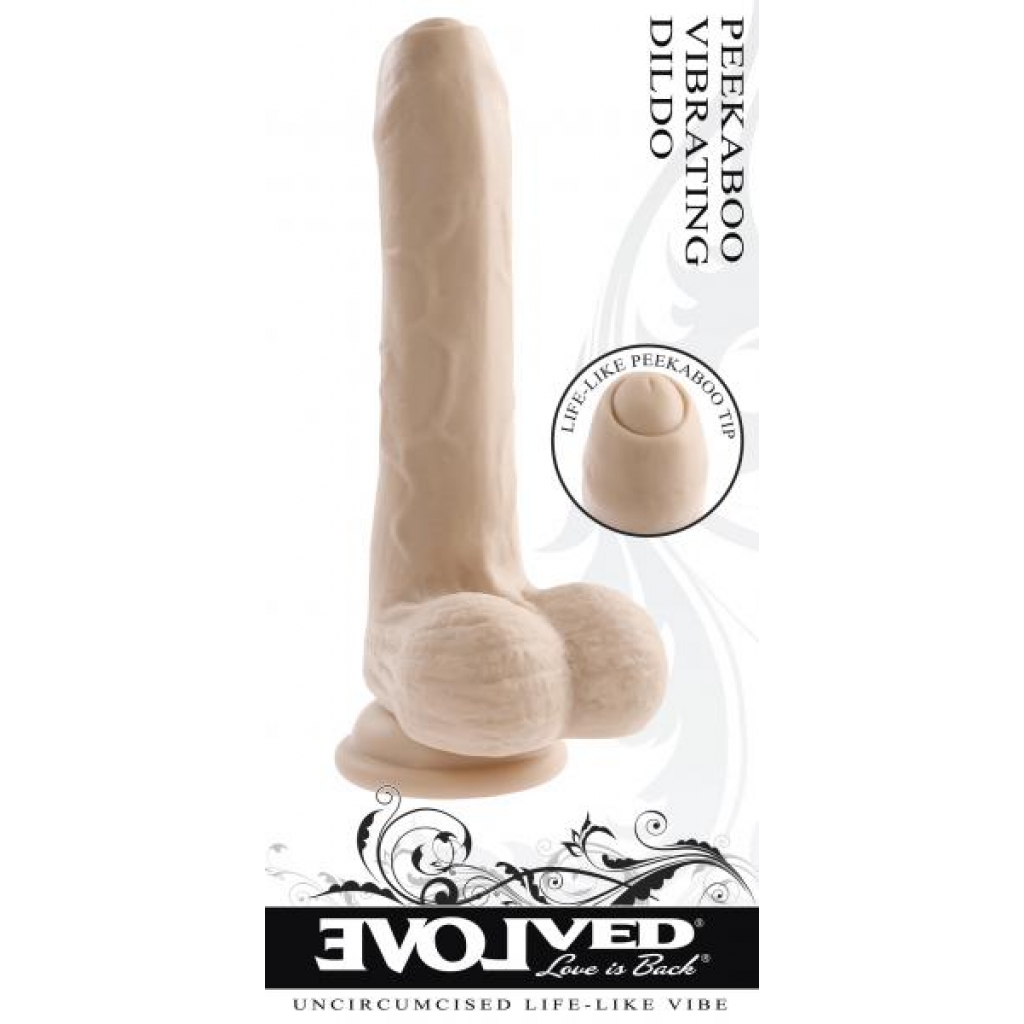 Evolved Peek A Boo Vibrating Dildo Light - Realistic