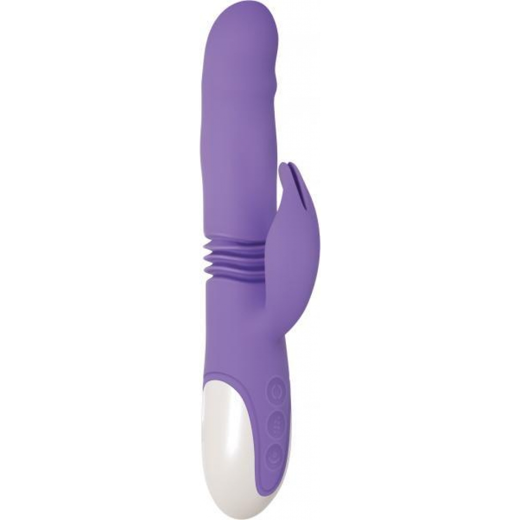 Thick & Thrust Bunny Purple Rabbit Vibrator - Rabbit Vibrators