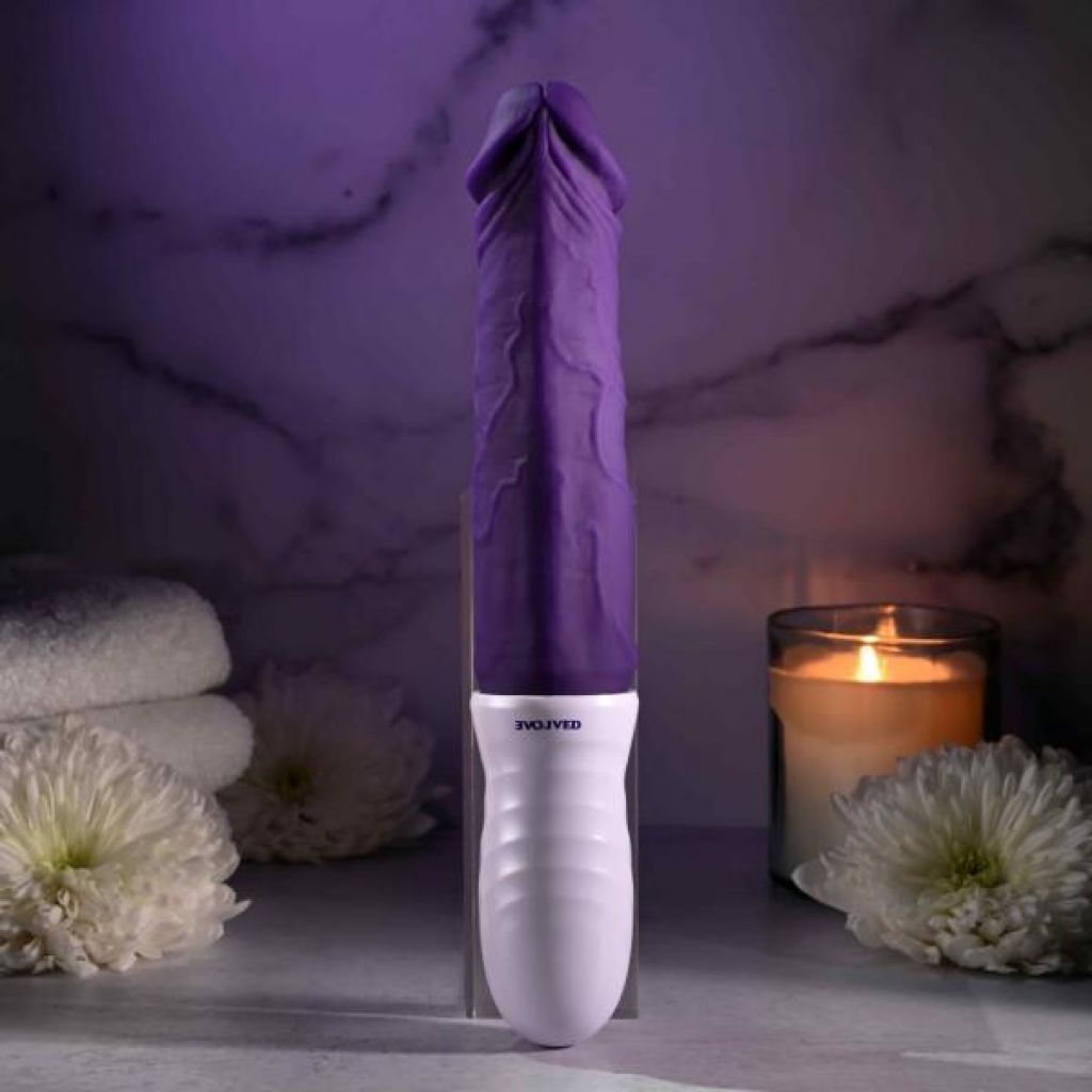 Evolved Plum Thrusting Vibrator